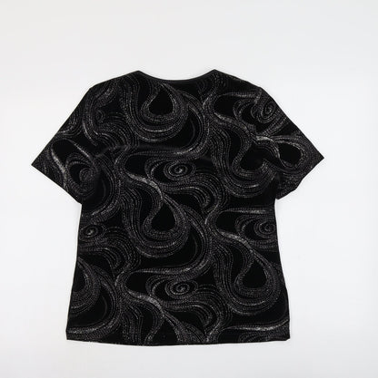 Womens UK Size S Bonmarché Black Basic Blouse