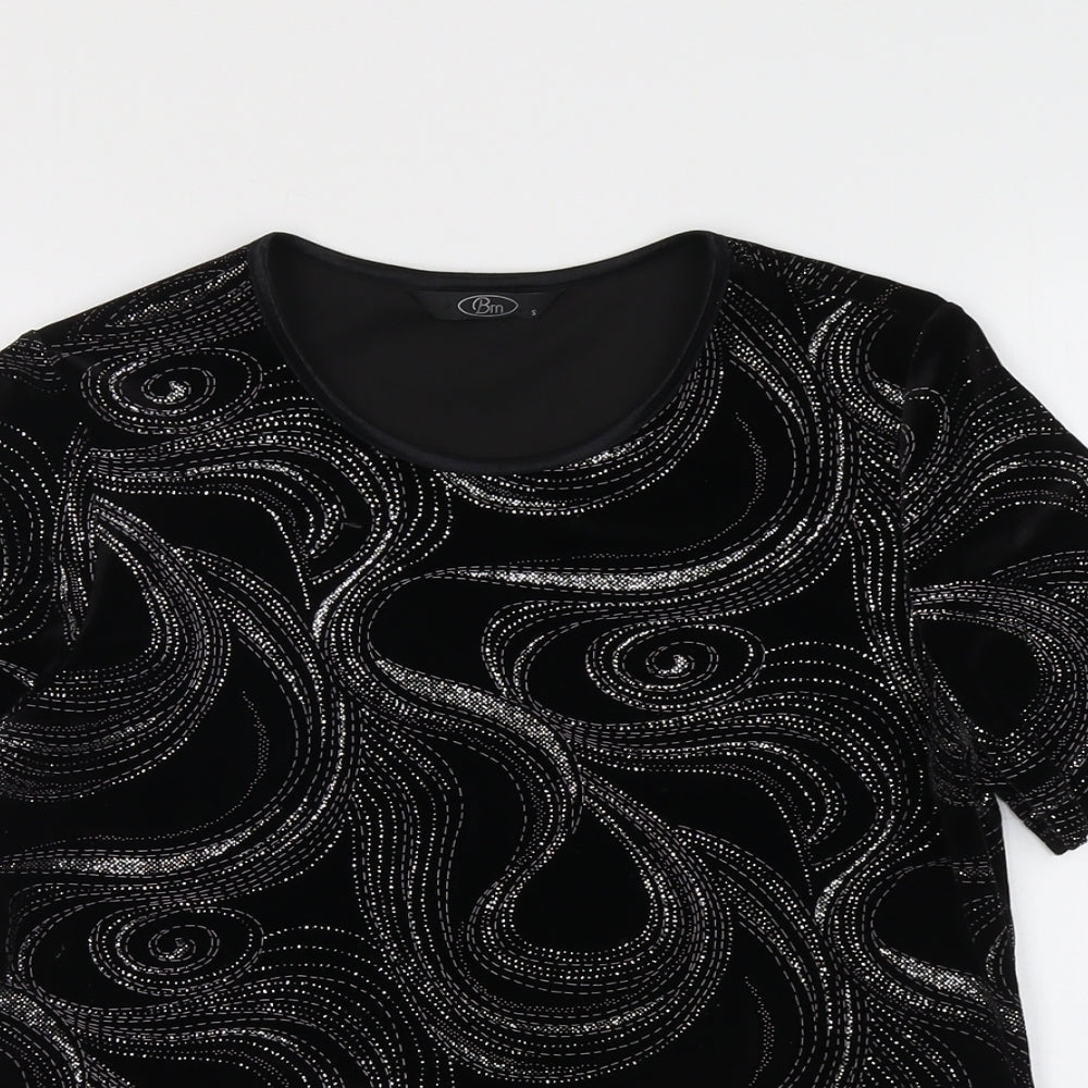 Womens UK Size S Bonmarché Black Basic Blouse