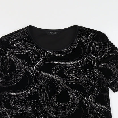 Womens UK Size S Bonmarché Black Basic Blouse