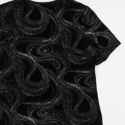 Womens UK Size S Bonmarché Black Basic Blouse