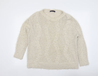 Womens UK Size 16 Marks and Spencer Beige Pullover Jumper