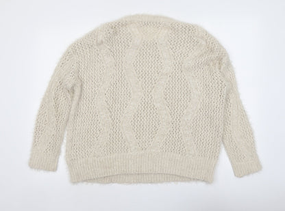 Womens UK Size 16 Marks and Spencer Beige Pullover Jumper