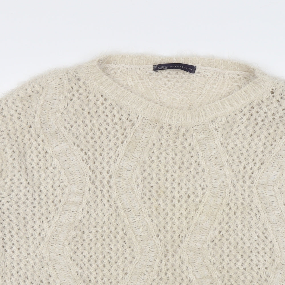 Womens UK Size 16 Marks and Spencer Beige Pullover Jumper