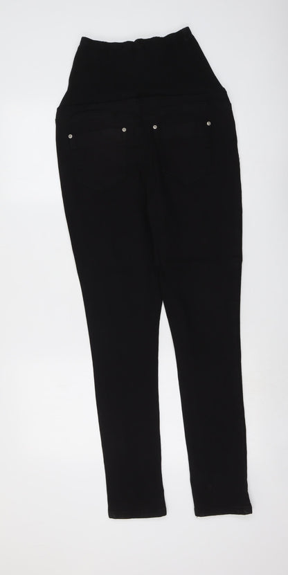 Boohoo Womens Black Cotton Skinny Jeans Size 8 L28 in Regular Button