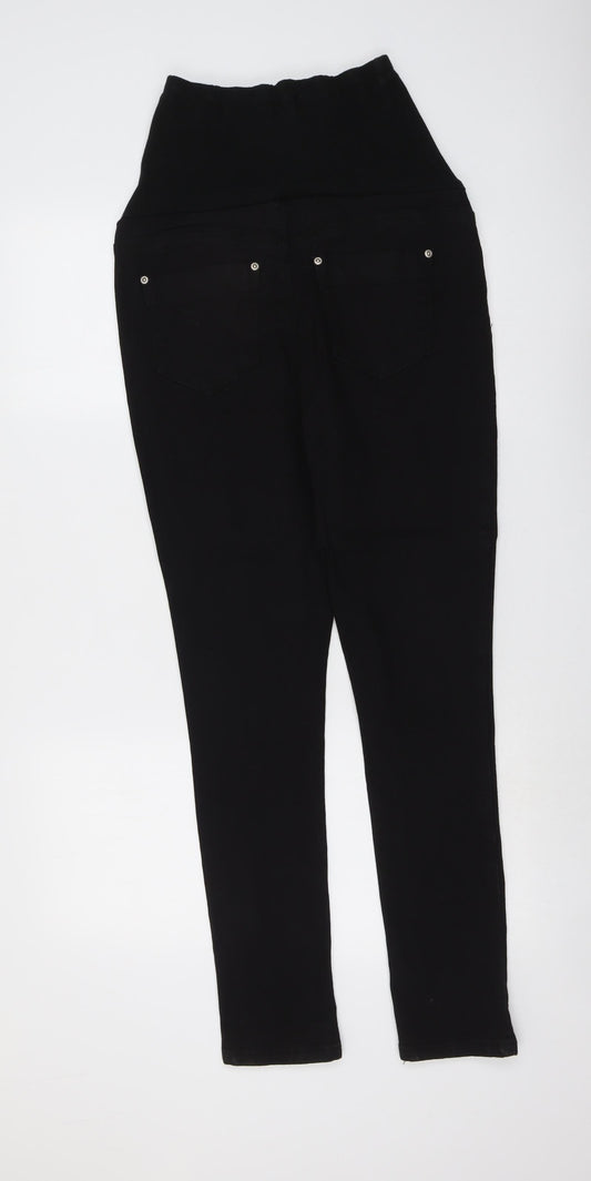 Boohoo Womens Black Cotton Skinny Jeans Size 8 L28 in Regular Button