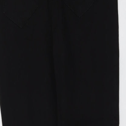 Boohoo Womens Black Cotton Skinny Jeans Size 8 L28 in Regular Button