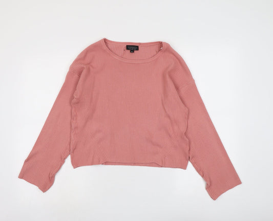 Womens UK Size 8 Topshop Pink Pullover Jumper