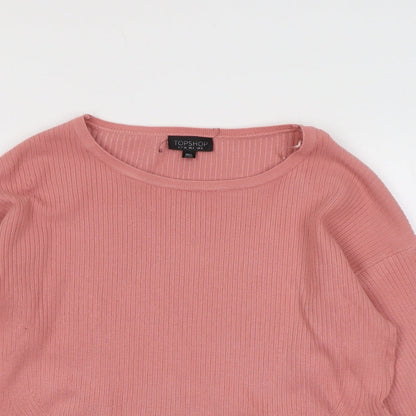 Womens UK Size 8 Topshop Pink Pullover Jumper