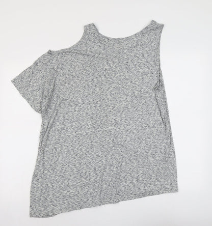 Womens UK Size 10 Topshop Grey Basic Blouse