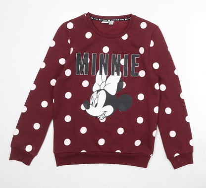Womens UK Size 6 Disney Red Pullover Sweatshirt