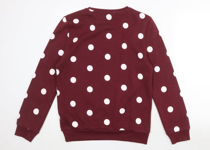Womens UK Size 6 Disney Red Pullover Sweatshirt