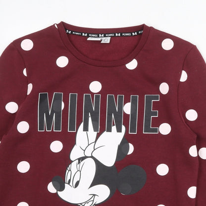 Womens UK Size 6 Disney Red Pullover Sweatshirt