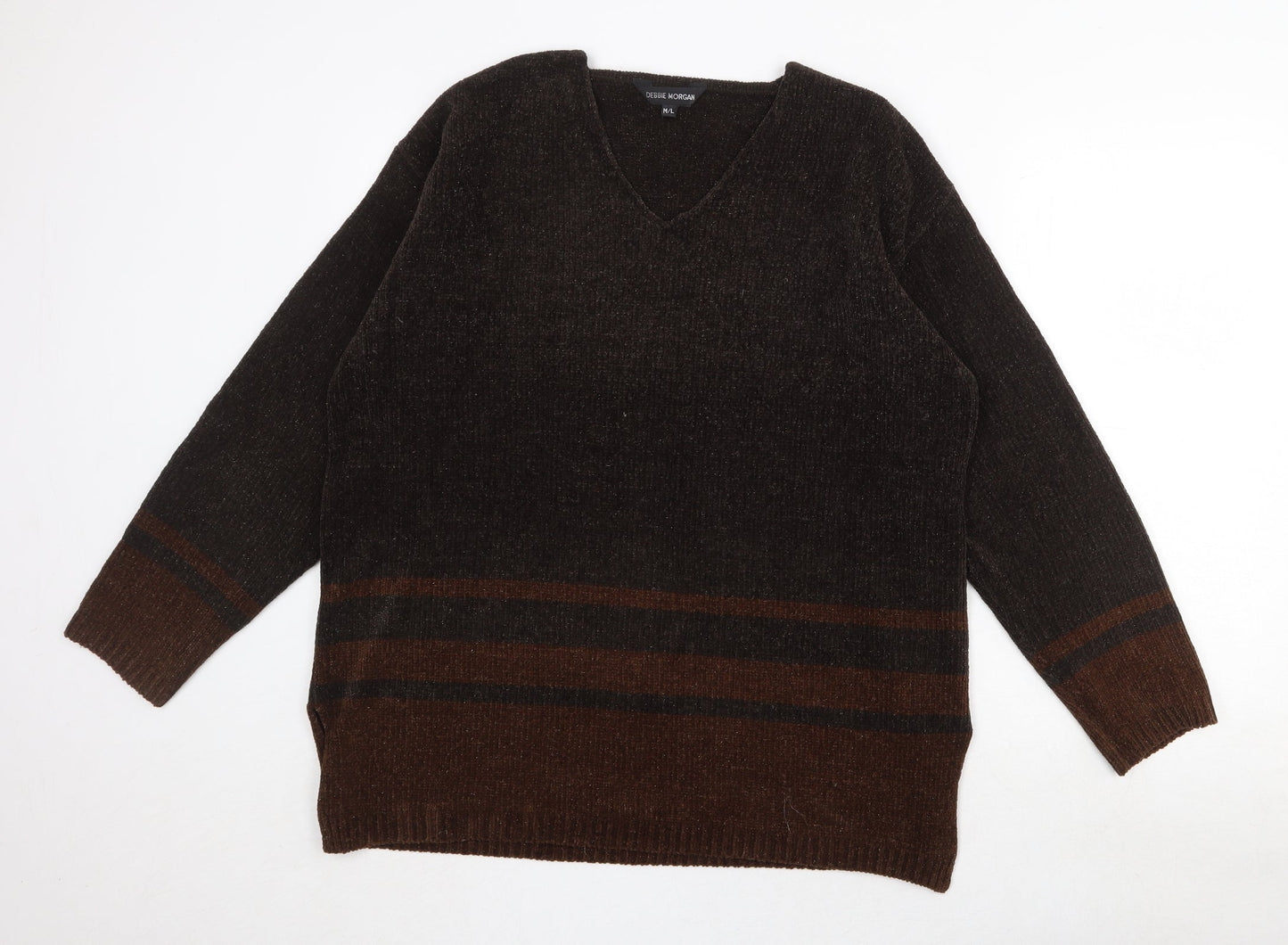 Womens UK Size M Debbie Morgan Brown Pullover Jumper
