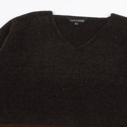 Womens UK Size M Debbie Morgan Brown Pullover Jumper