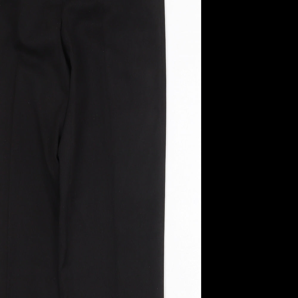 Jack Reid Mens Black Polyester Trousers Size 30 in Regular Zip