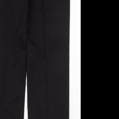 Jack Reid Mens Black Polyester Trousers Size 30 in Regular Zip