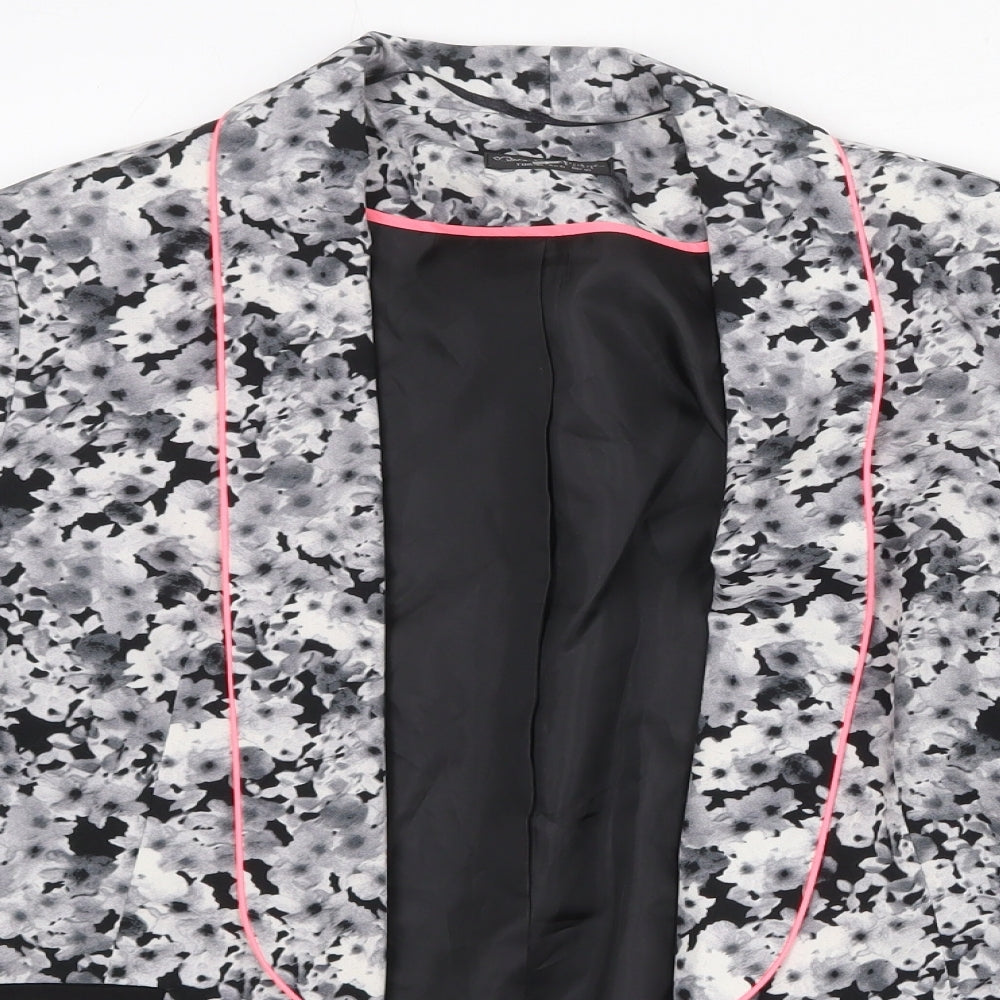 Miss Selfridge Womens Multicoloured Floral Polyester Jacket Blazer Size 10