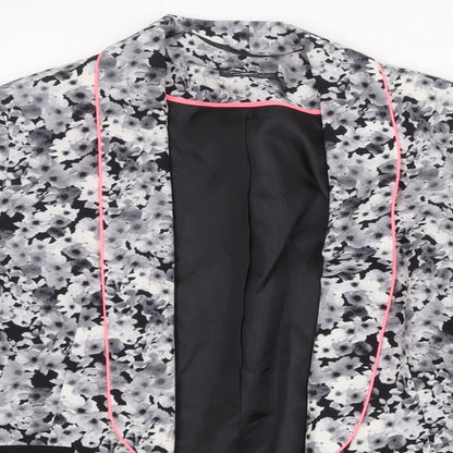 Miss Selfridge Womens Multicoloured Floral Polyester Jacket Blazer Size 10