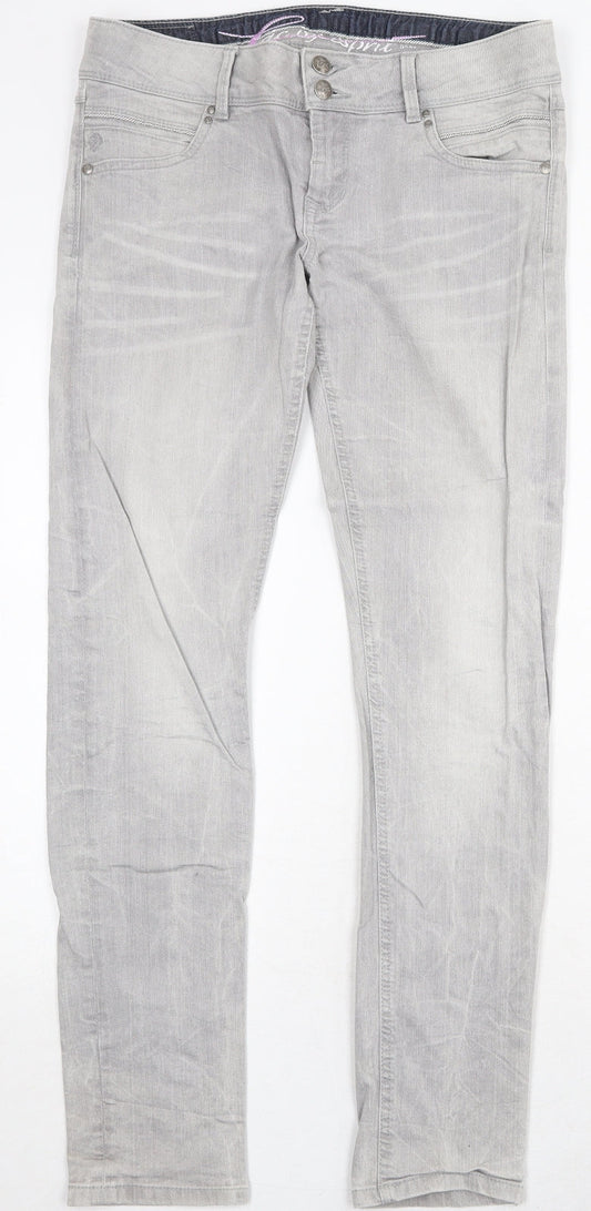 Womens UK Size 31 in Esprit Regular Fit Skinny Grey Jeans