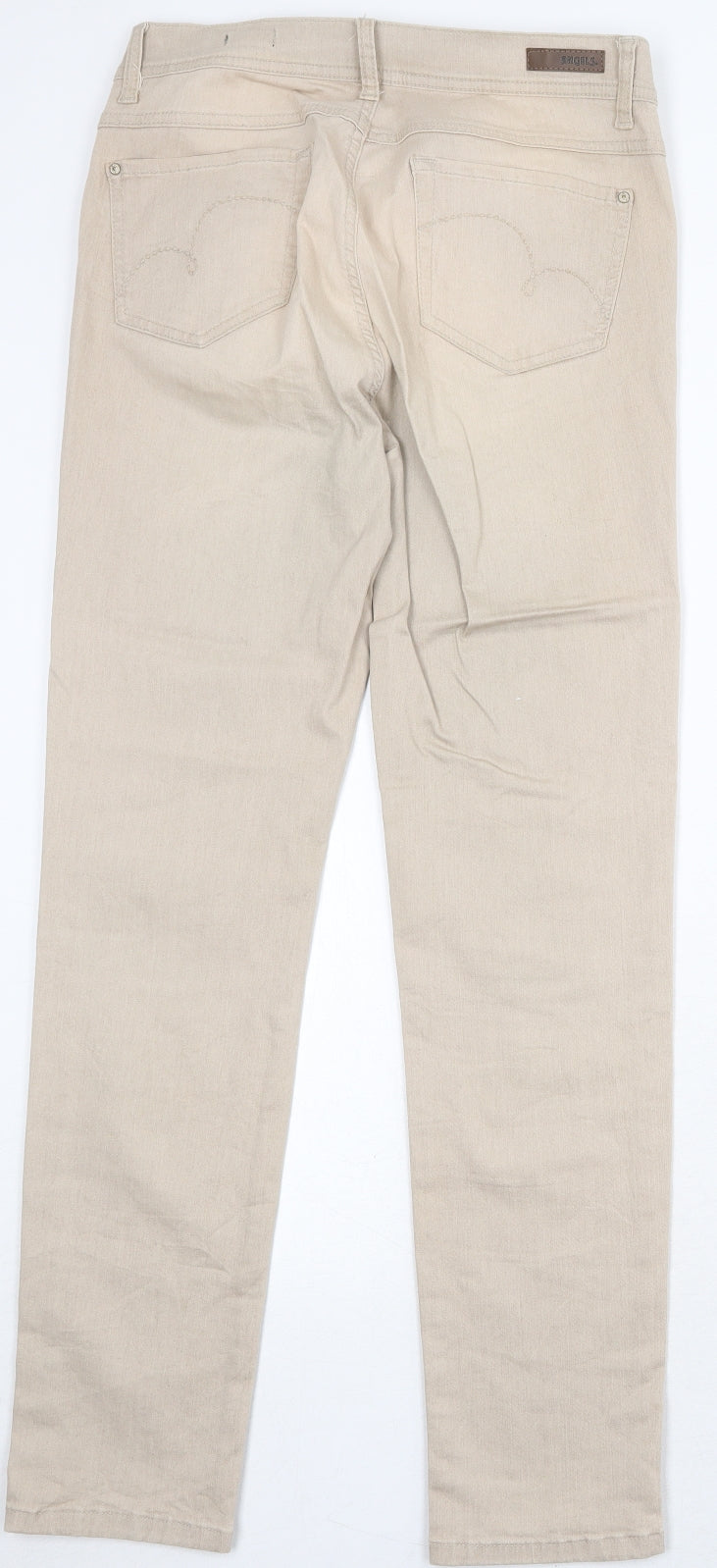 Angel Womens Beige Cotton Skinny Jeans Size 29 in Regular Zip