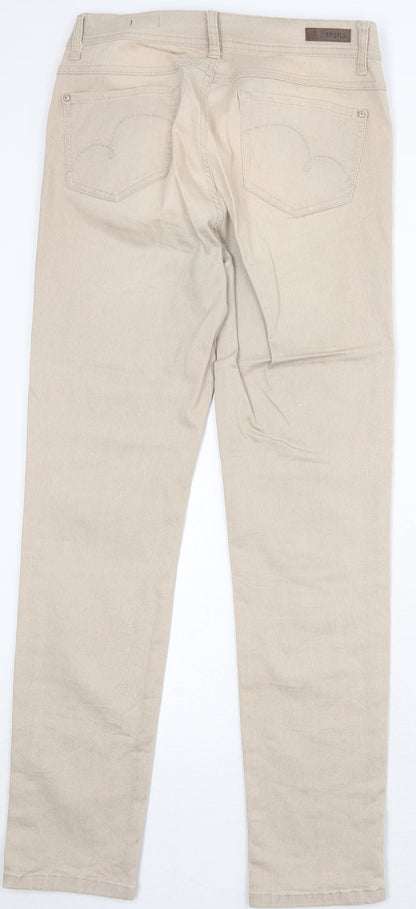 Angel Womens Beige Cotton Skinny Jeans Size 29 in Regular Zip