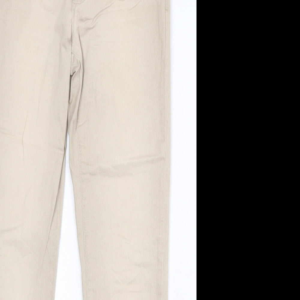 Angel Womens Beige Cotton Skinny Jeans Size 29 in Regular Zip
