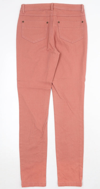 Miso Womens Pink Cotton Skinny Jeans Size 10 Regular Zip