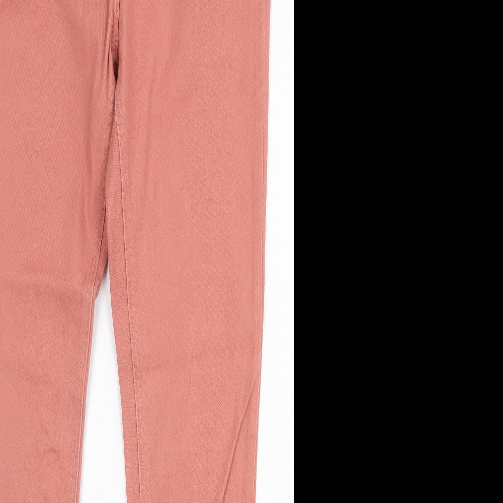 Miso Womens Pink Cotton Skinny Jeans Size 10 Regular Zip