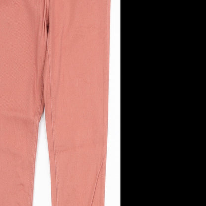 Miso Womens Pink Cotton Skinny Jeans Size 10 Regular Zip