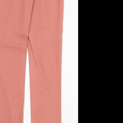 Miso Womens Pink Cotton Skinny Jeans Size 10 Regular Zip