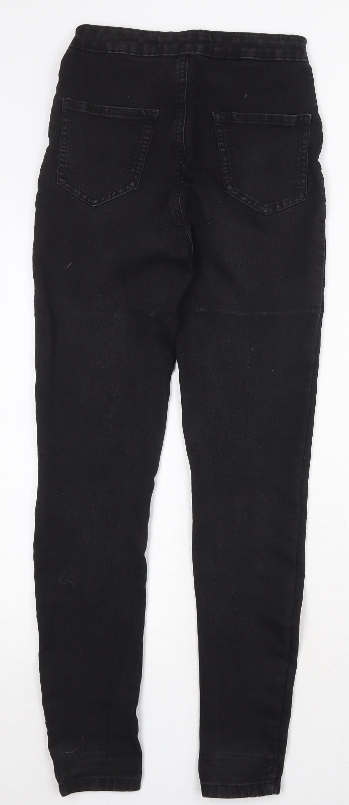 Dunnes Stores Womens Black Cotton Skinny Jeans Size 10 Regular Zip