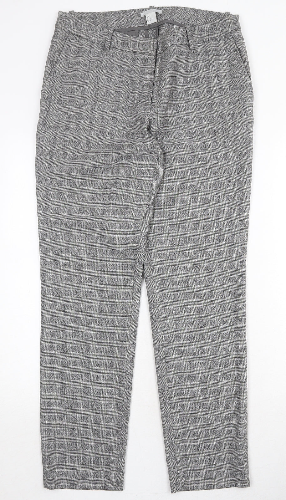 Womens UK Size 14 H&M Regular Fit Chino Grey Trousers