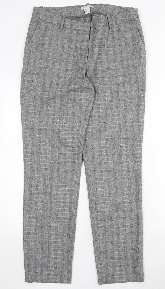 Womens UK Size 14 H&M Regular Fit Chino Grey Trousers
