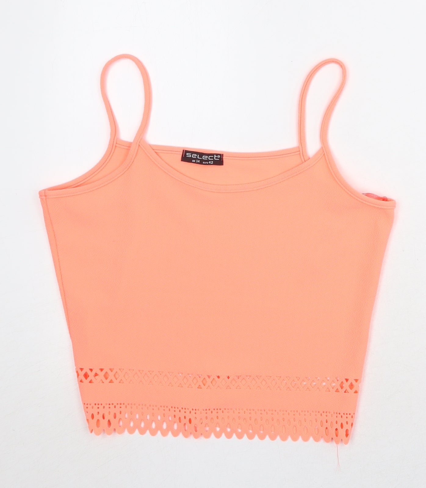 Womens UK Size 14 Select Pink Cropped Tank