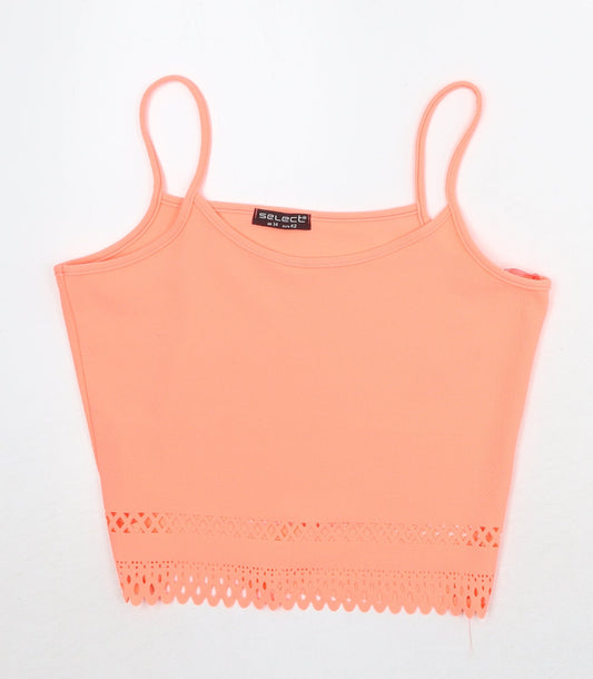 Womens UK Size 14 Select Pink Cropped Tank