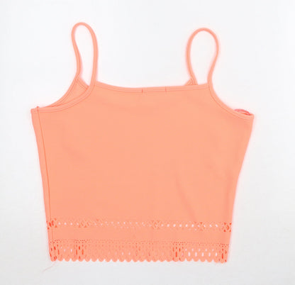 Womens UK Size 14 Select Pink Cropped Tank