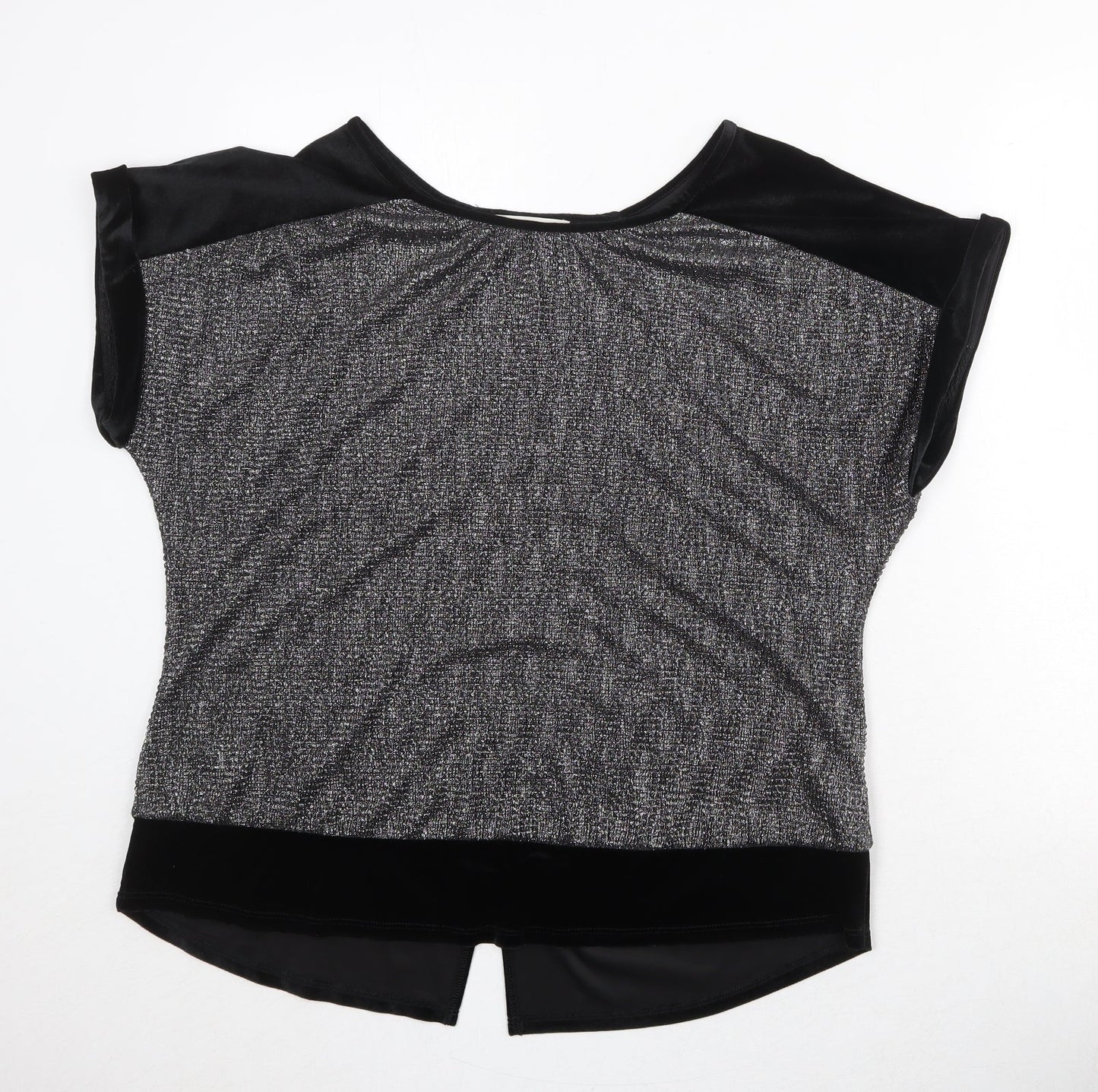 Womens UK Size L Oasis Silver Basic Blouse