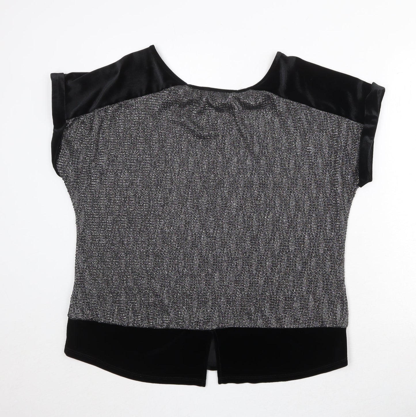 Womens UK Size L Oasis Silver Basic Blouse