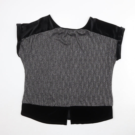Womens UK Size L Oasis Silver Basic Blouse