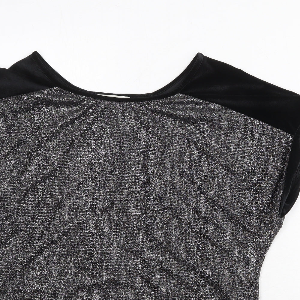 Womens UK Size L Oasis Silver Basic Blouse