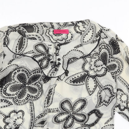 Womens UK Size 8 Love Label Beige Basic Blouse