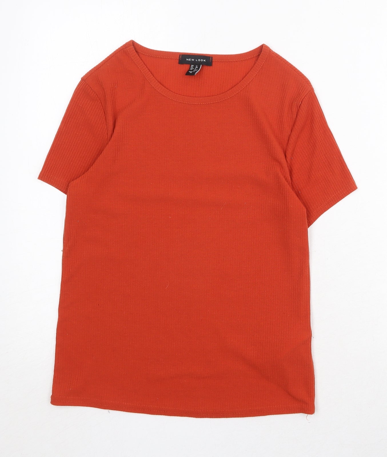 Womens UK Size 12 New Look Orange Basic T-Shirt