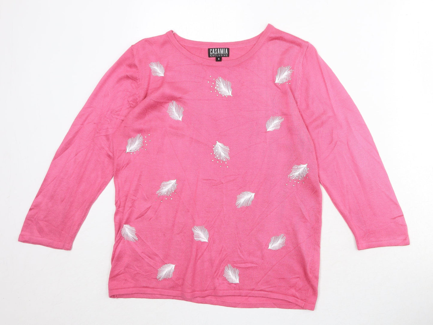 Womens UK Size S CASAMIA Pink Pullover Jumper