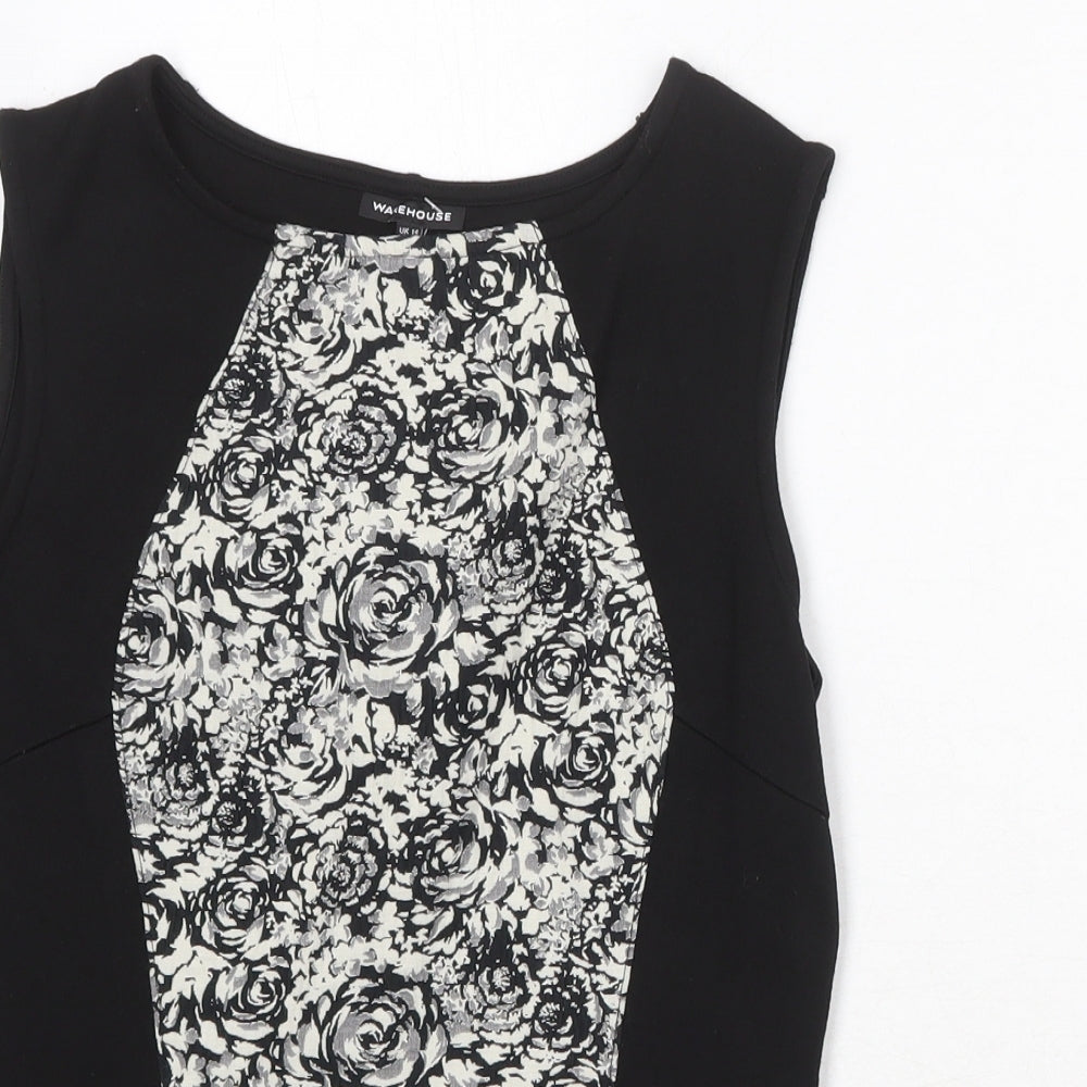 Womens UK Size 14 Warehouse Black Basic Tank