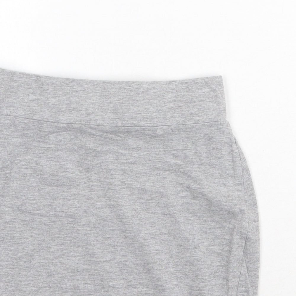 New Look Womens Grey Polyester A-Line Skirt Size 8