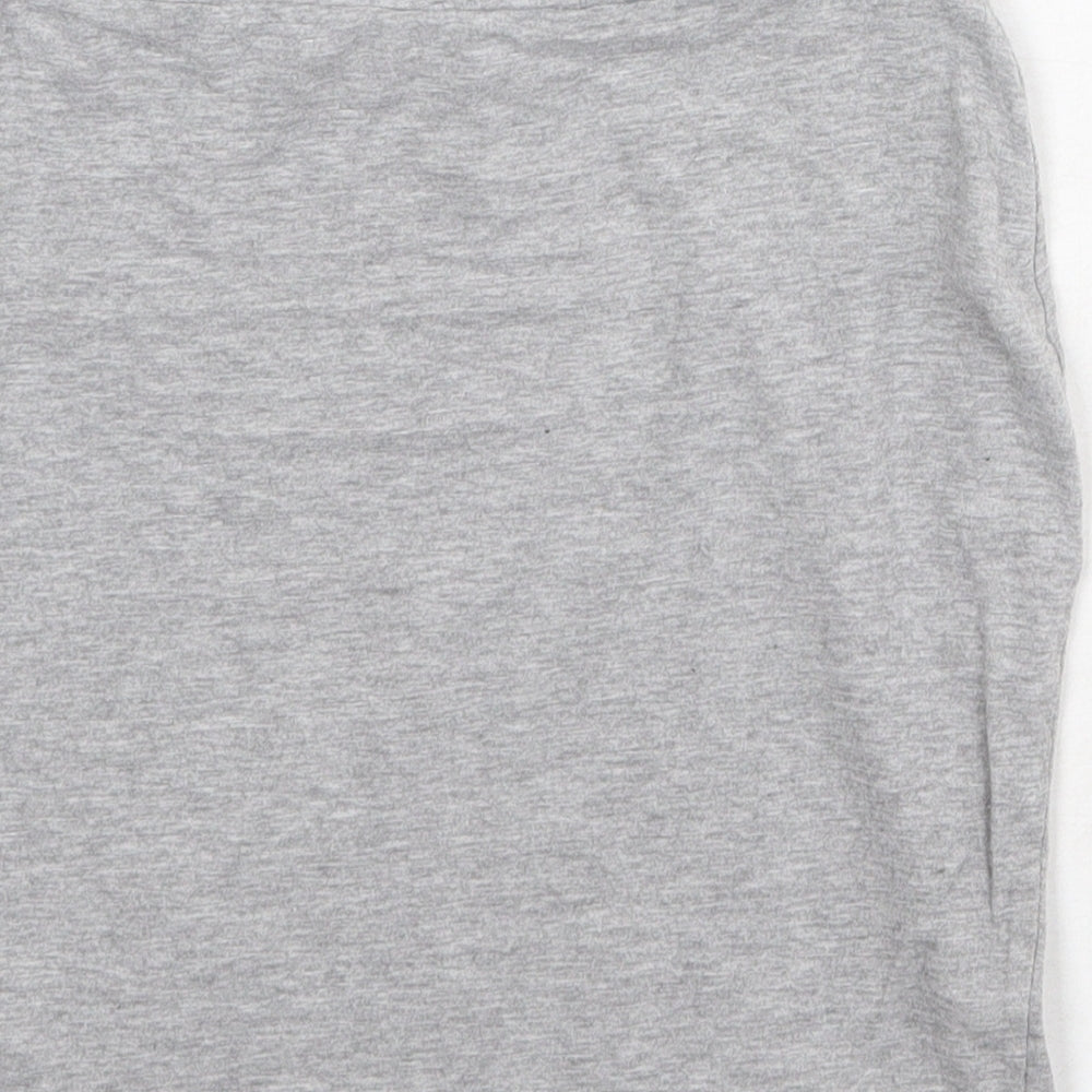 New Look Womens Grey Polyester A-Line Skirt Size 8