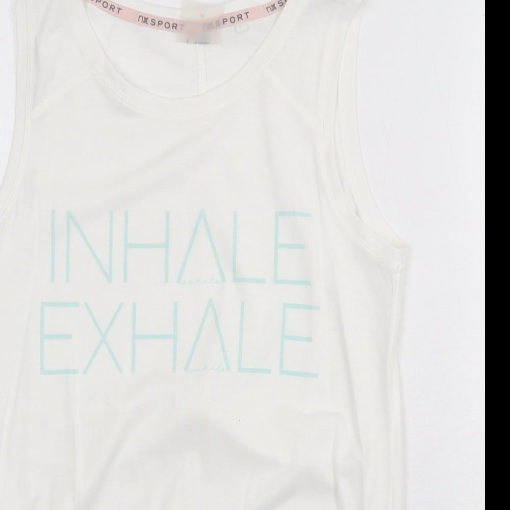 Womens UK Size 8 NEXT White Basic Tank