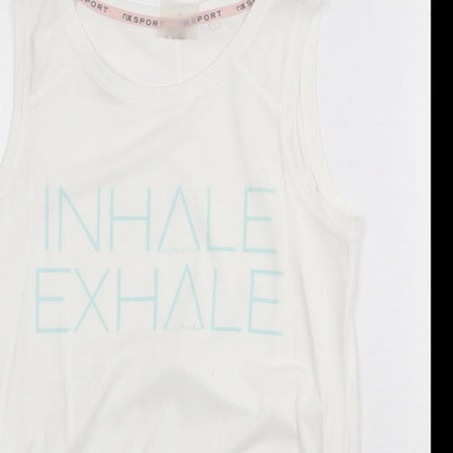 Womens UK Size 8 NEXT White Basic Tank