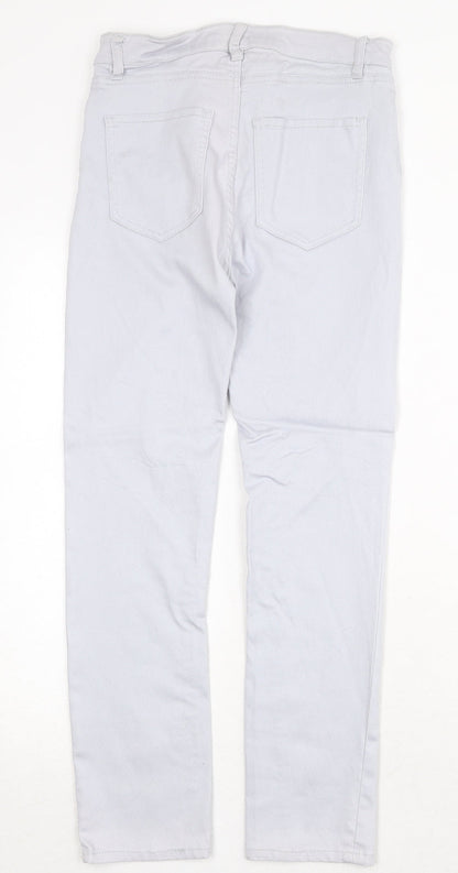 Womens UK Size 12 H&M Regular Fit Straight Grey Jeans