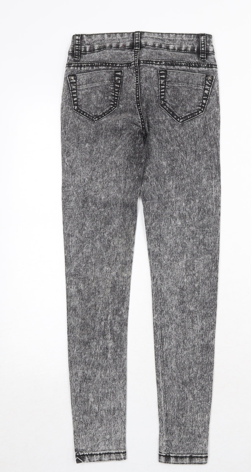 Sophie Girls Grey Cotton Skinny Jeans Size 10-11 Years Regular Zip